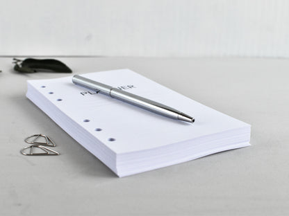 Ring Planner Inserts - Monthly And Weekly Notebook Refill (Personal size) / P02