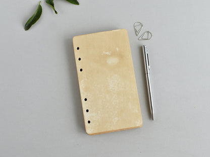 Handmade paper inserts for ring notebook
