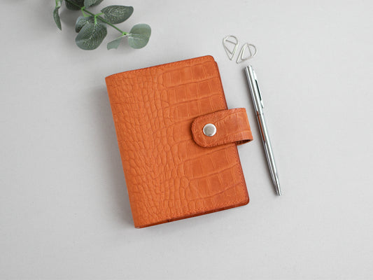 Leather ring planner Pocket size