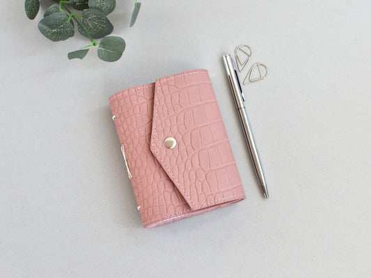 Small leather softbook, pink color