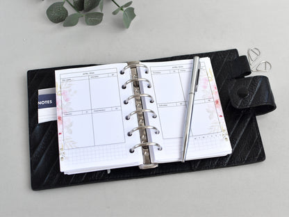 leather Pocket planner with inserts