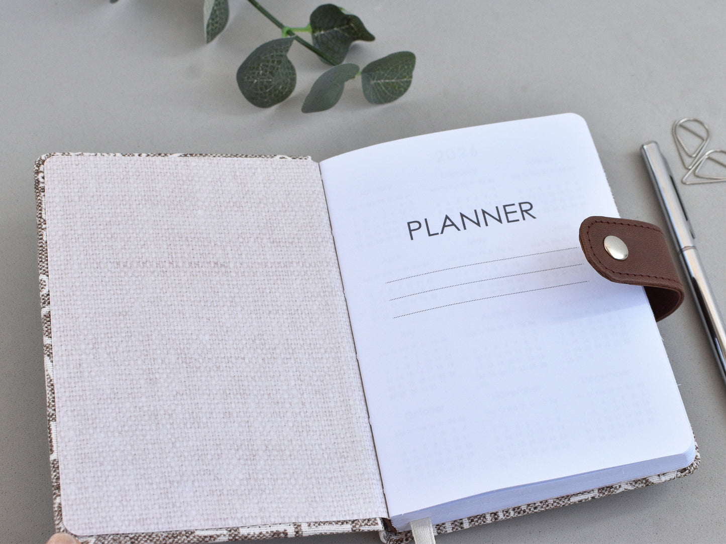 opened planner notebook a6 size