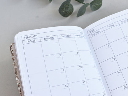 monthly planner a6 size