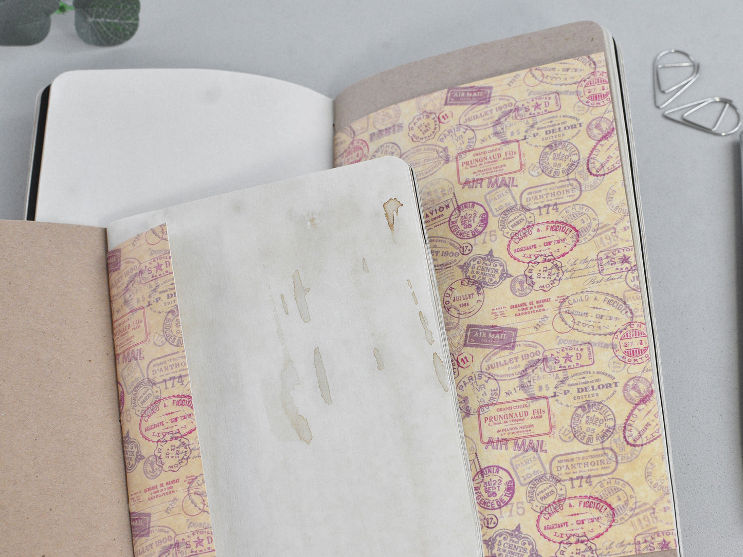 Travel Journal Inserts - Vintage Style (Personal size)