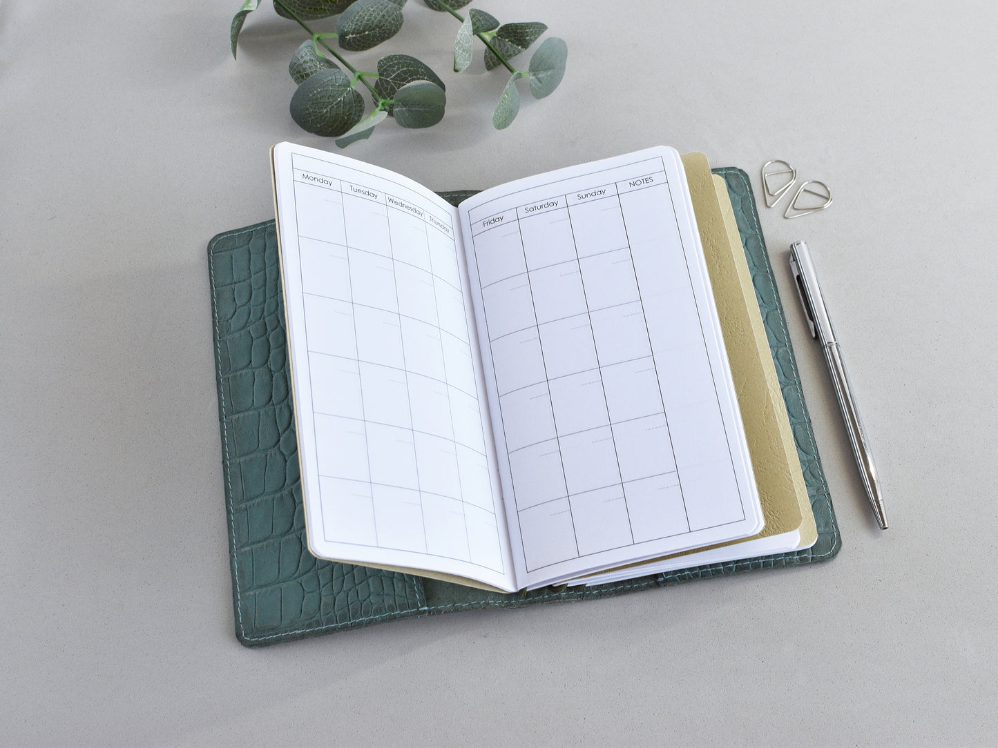 Personal size Traveler;s notebook planner, monthly inserts