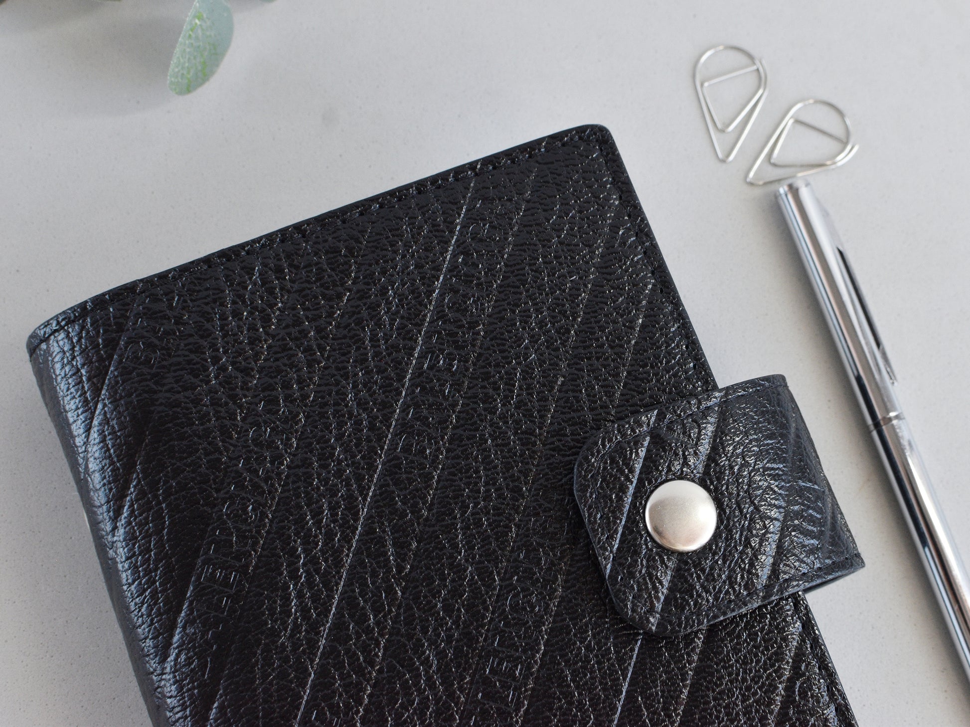 Leather notebook cover binder