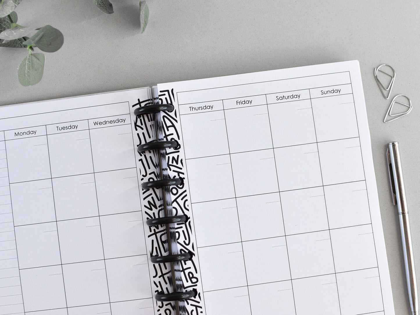 Discbound  Planner Notebook - Monthly Weekly (A5)