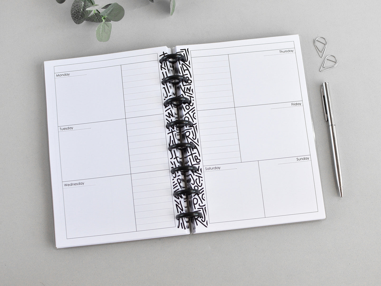 Discbound  Planner Notebook - Monthly Weekly (A5)