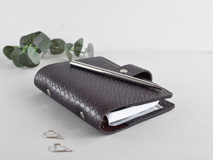 Leather planner pocket size