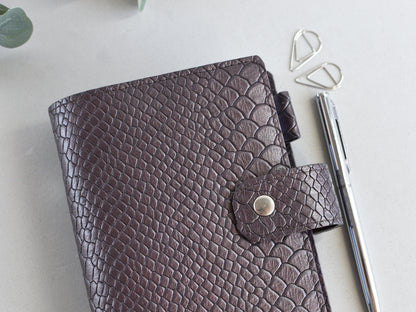 leather ring refillable notebook