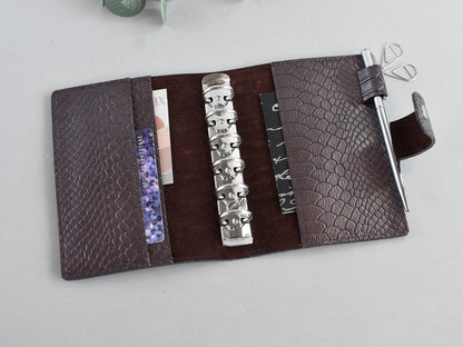 leather cover with binser, Pocket size