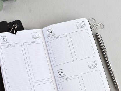 Daily Planner Inserts - Travelers Notebook (Personal Size)