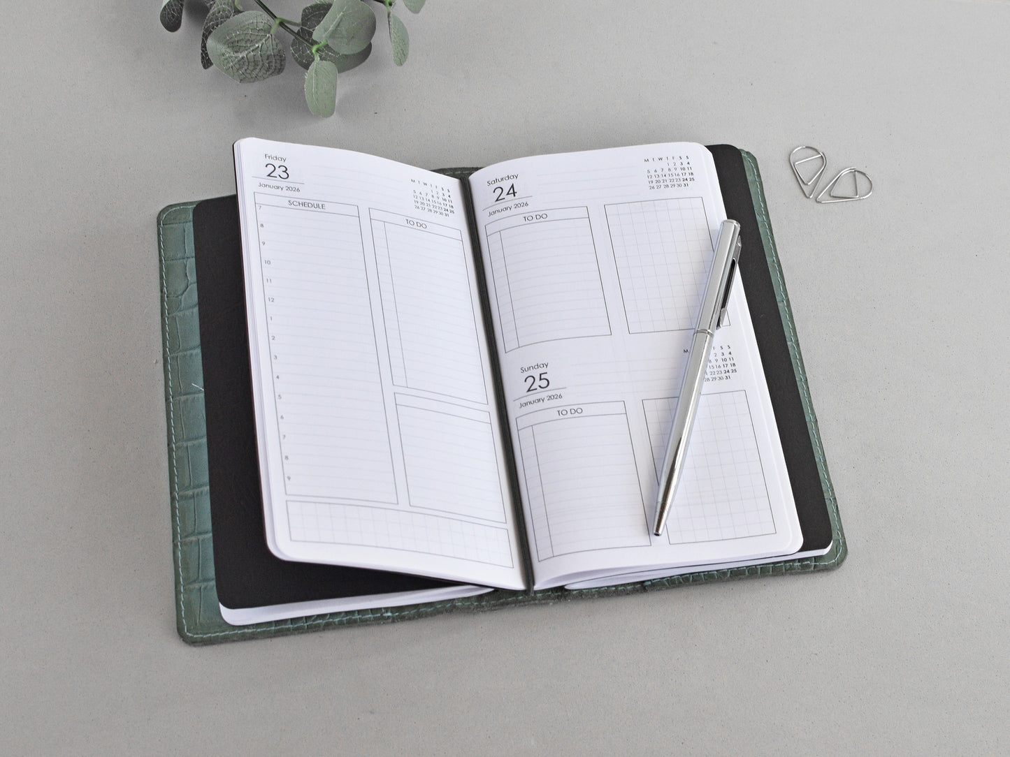 Daily Planner Inserts - Travelers Notebook (Personal Size)