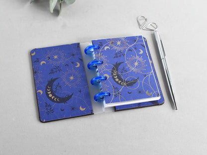 Discbound Planner Notebook - Quilted Faux Leather Cover (HP Micro size)