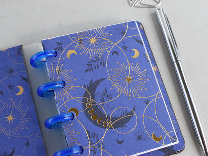 Discbound Planner Notebook - Quilted Faux Leather Cover (HP Micro size)