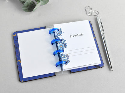 Discbound Planner Notebook - Quilted Faux Leather Cover (HP Micro size)