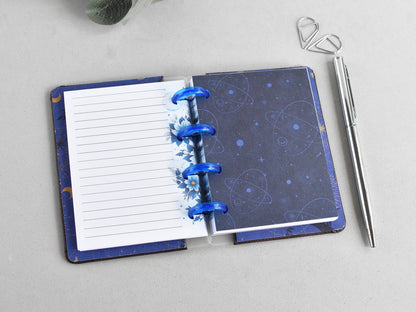 Discbound Planner Notebook - Quilted Faux Leather Cover (HP Micro size)