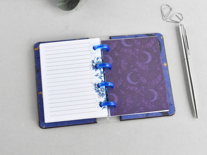 Discbound Planner Notebook - Quilted Faux Leather Cover (HP Micro size)