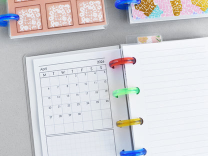 Monthly inserts for happy planner micro