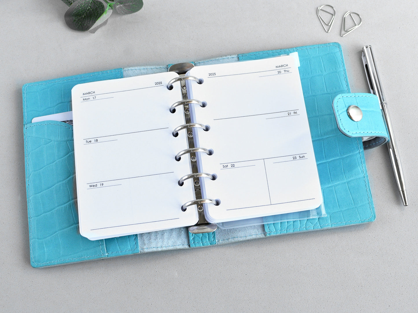 weekly planer pages pocket size