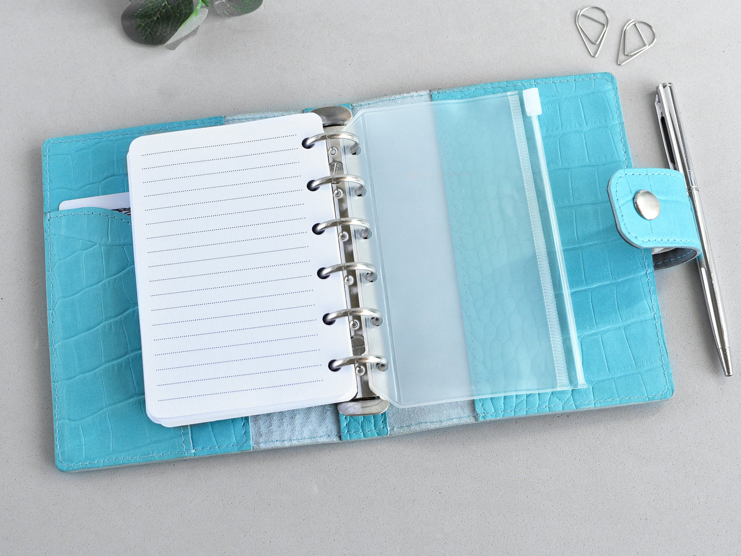 clear PVC bag for pocket planner notebook