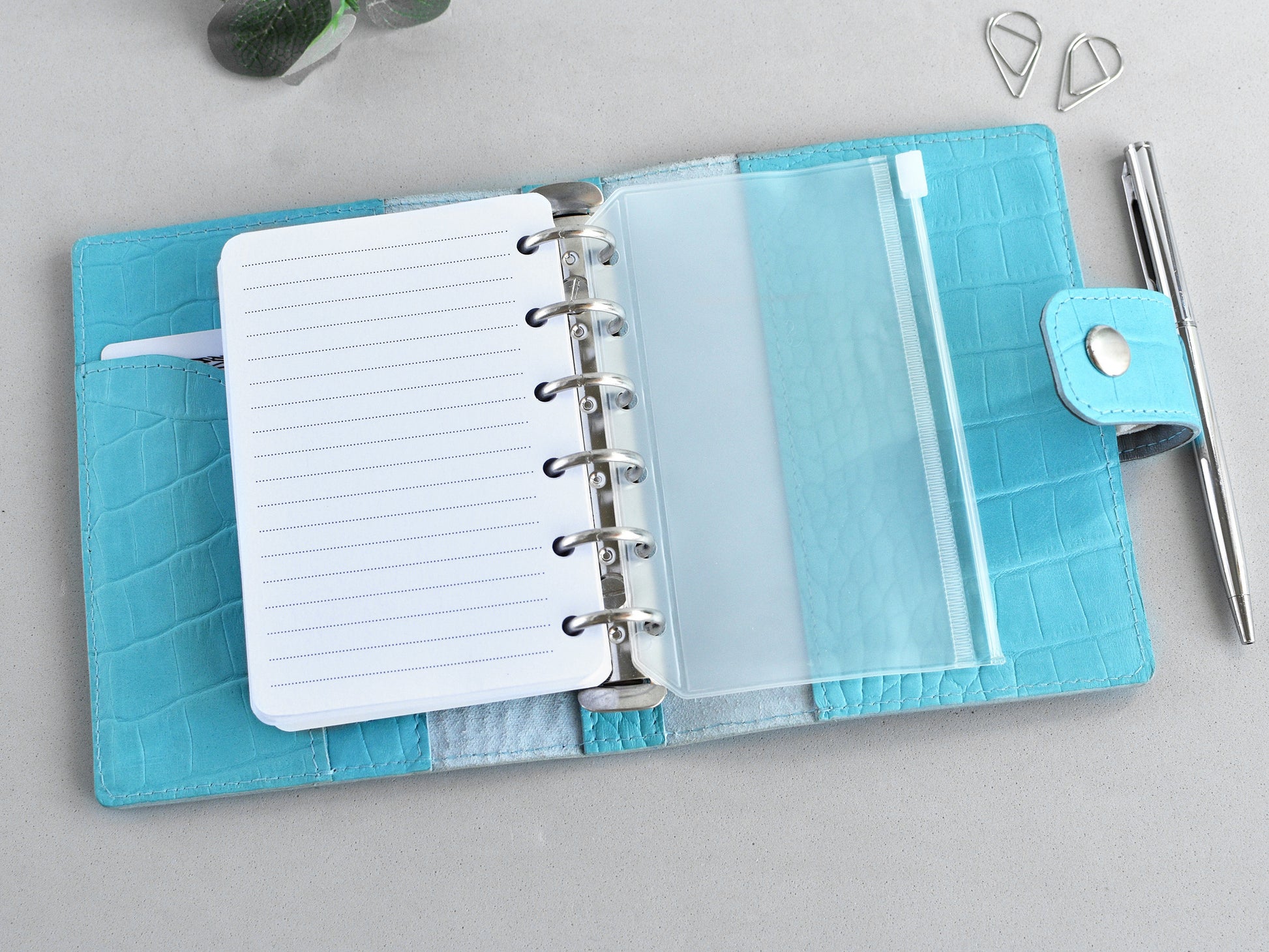 clear PVC bag for pocket planner notebook
