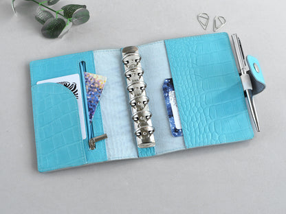 Leather 6-ring planner cover binder