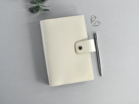 Personal size leather 6-ring binder organizer 25mm rings