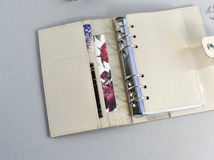 Leather 6-ring Binder Notebook Organizer - 25mm rings (Personal size)