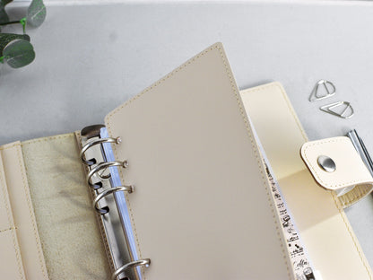 Leather 6-ring Binder Notebook Organizer - 25mm rings (Personal size)