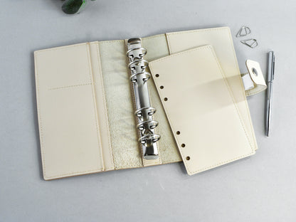 Leather 6-ring Binder Notebook Organizer - 25mm rings (Personal size)