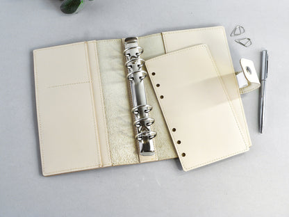 Leather 6-ring Binder Notebook Organizer - 25mm rings (Personal size)
