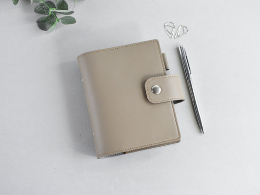Leather Planner Notebook Cover, Wide Ring organizer (Pocket Size)