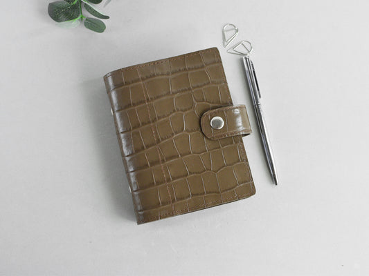 Croc leather pocket planner with inserts