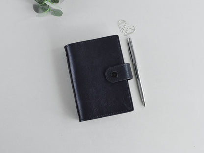 leather Traveler's notebook planner, Passport size? black color