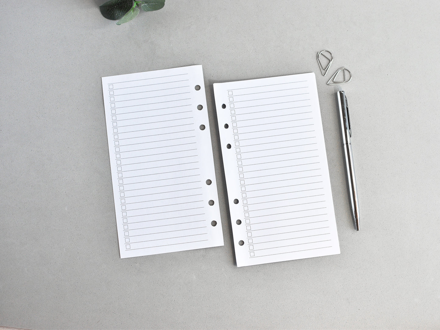 Dotted, Lined, To Do List Inserts - Ring Binder Refill (Personal Size)