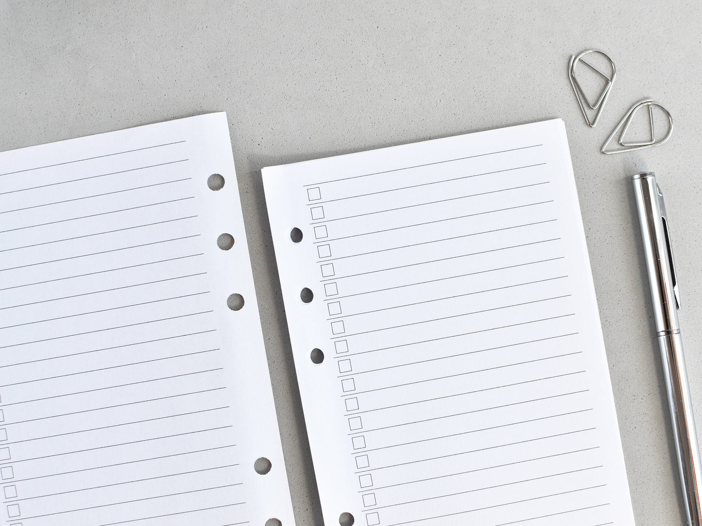 Dotted, Lined, To Do List Inserts - Ring Binder Refill (Personal Size)