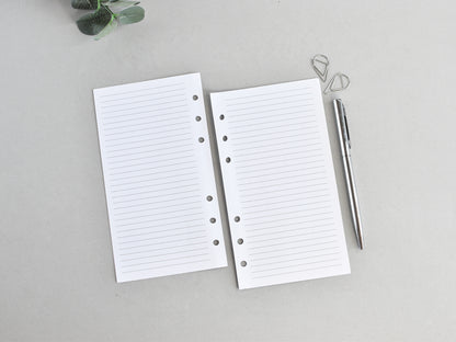 Dotted, Lined, To Do List Inserts - Ring Binder Refill (Personal Size)