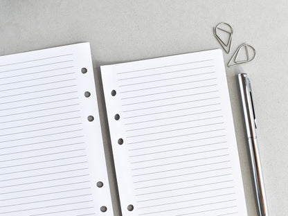 Dotted, Lined, To Do List Inserts - Ring Binder Refill (Personal Size)