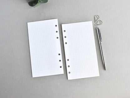 Dotted, Lined, To Do List Inserts - Ring Binder Refill (Personal Size)