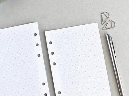 Dotted, Lined, To Do List Inserts - Ring Binder Refill (Personal Size)