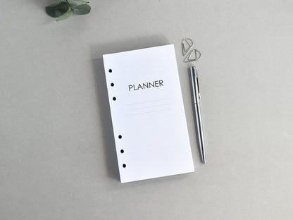 Daily Planner Inserts - Ring Binder Refill (Personal Size) / P-32