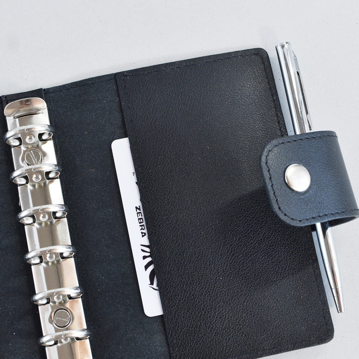Leather Planner Notebook Cover, 6-Ring organizer (Pocket Size)