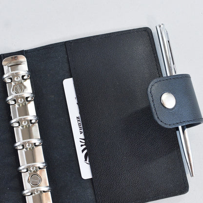 Leather Planner Notebook Cover, 6-Ring organizer (Pocket Size)