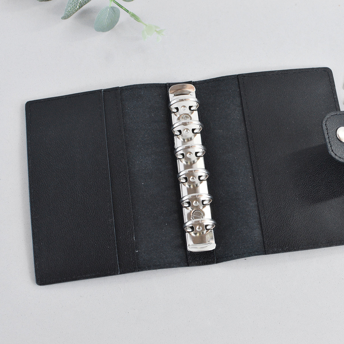 Leather Planner Notebook Cover, 6-Ring organizer (Pocket Size)