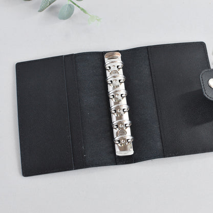 Leather Planner Notebook Cover, 6-Ring organizer (Pocket Size)