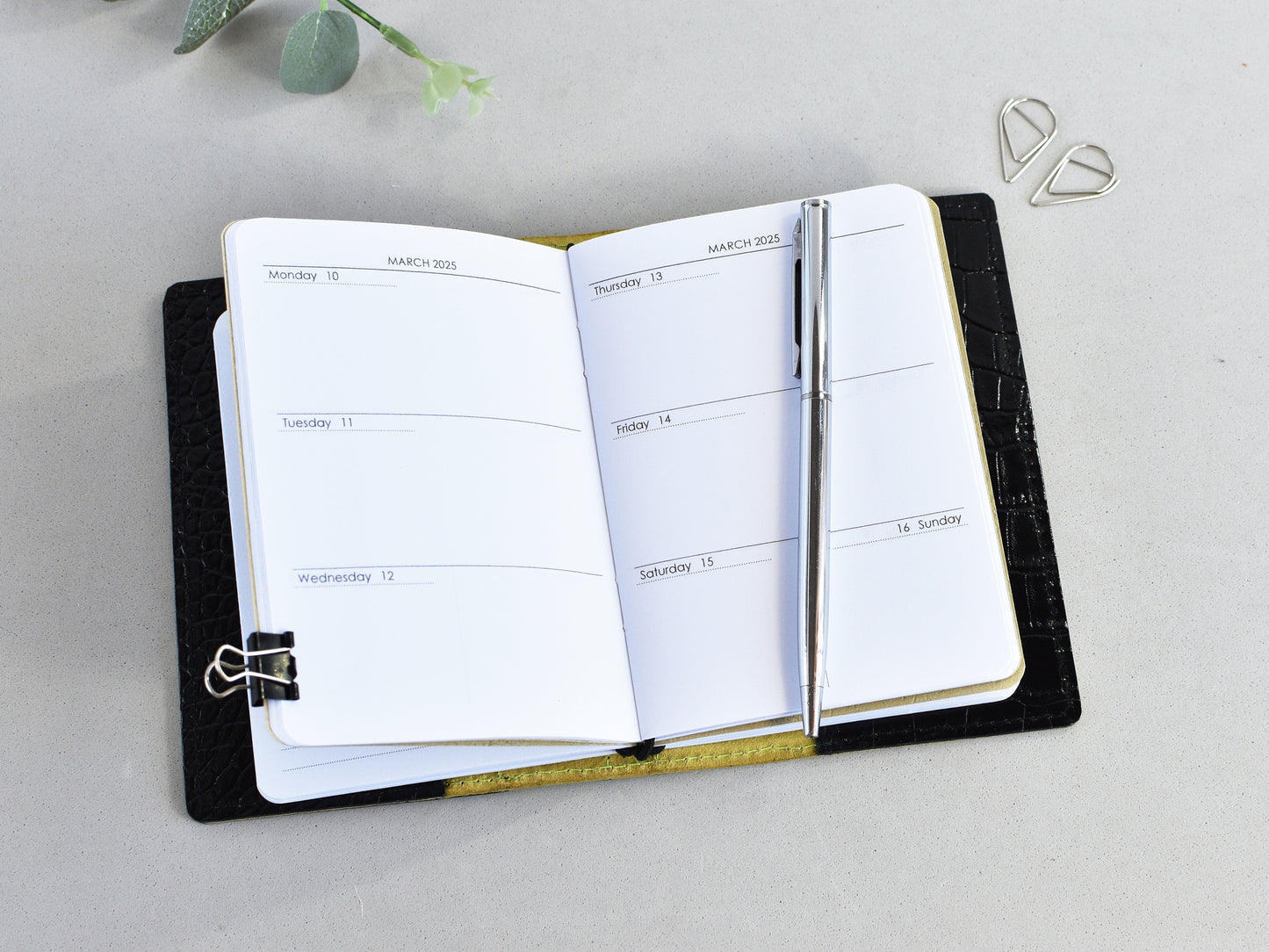 Passport size TN planner, weekly inserts 