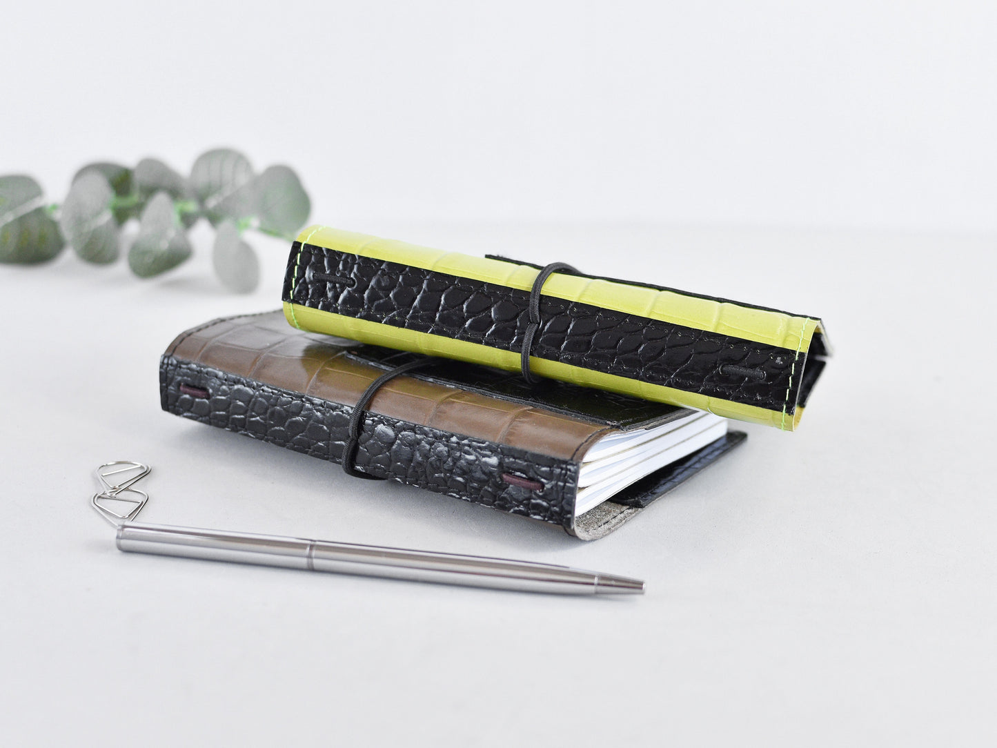 Traveler's Notebook on the desk, passport size, by Tea Planner
