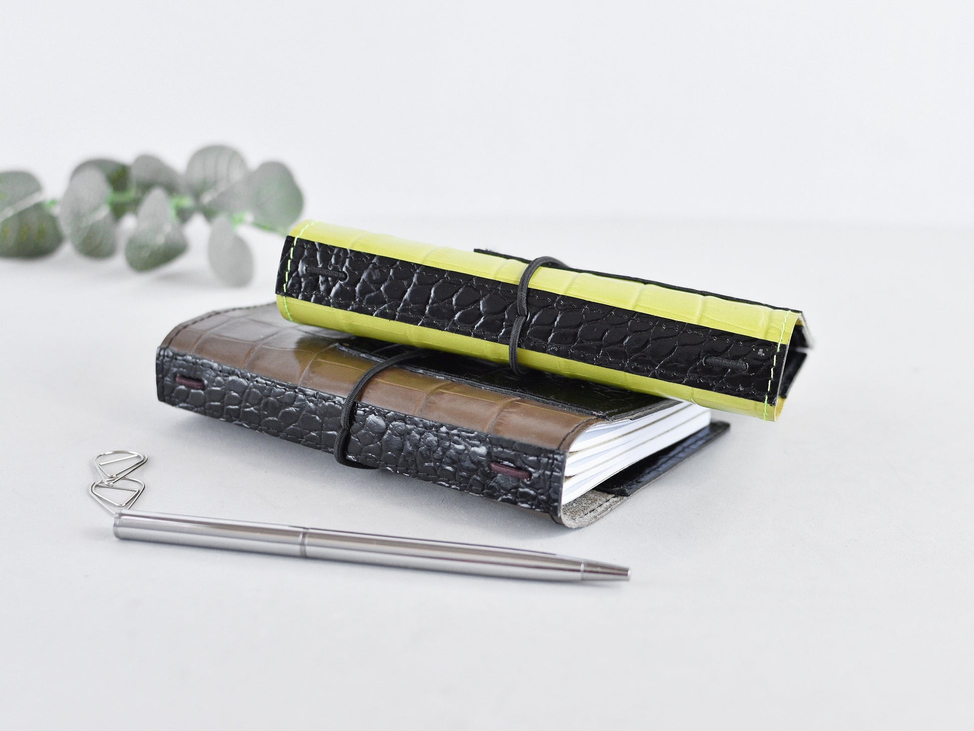 Traveler's Notebook on the desk, passport size, by Tea Planner