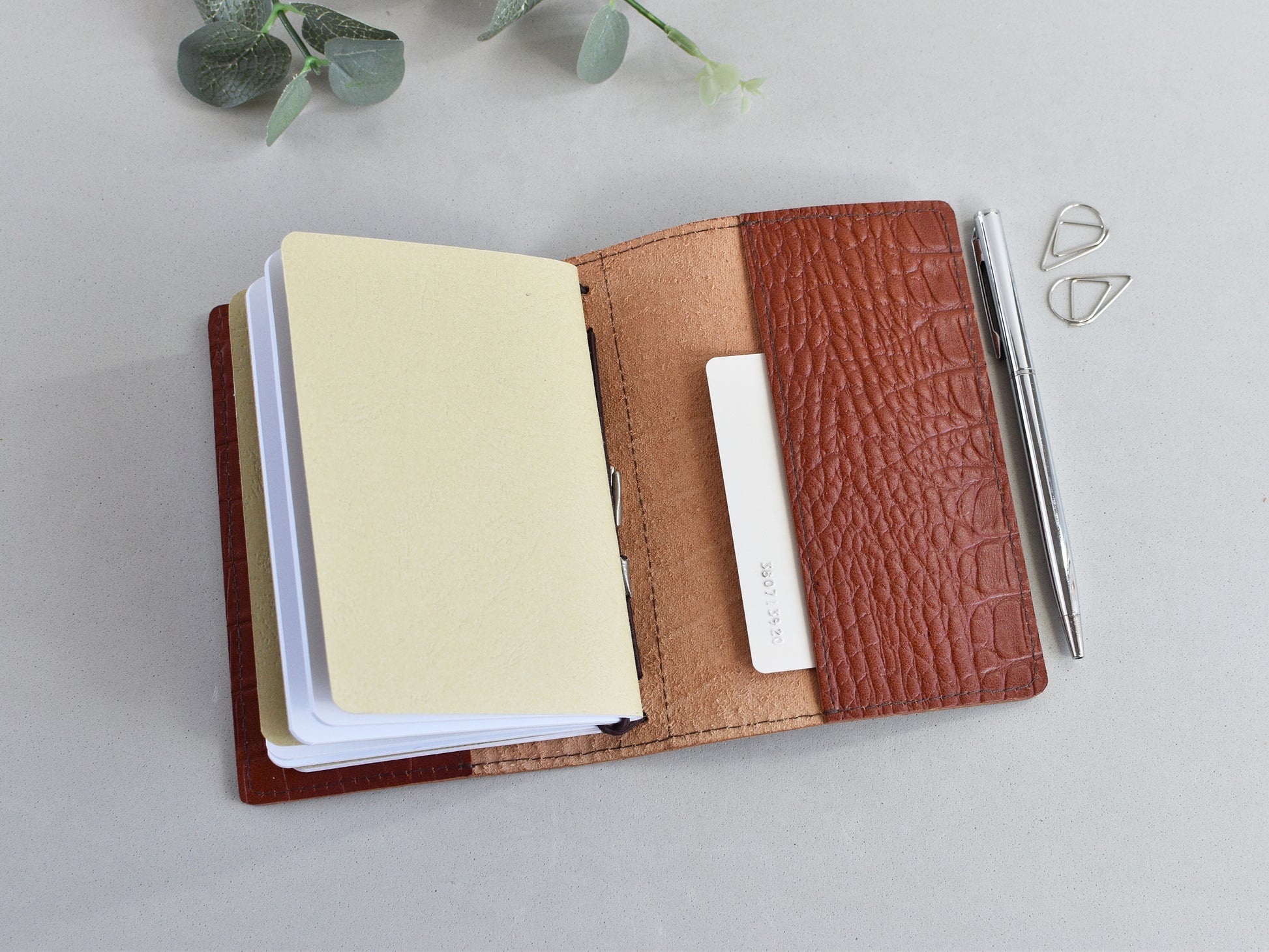 leather tn planner with inserts